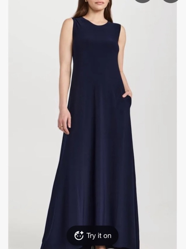 Norma Kamali Sleeveless Swing Maxi Dress Womens Xs